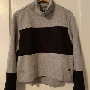 Adidas cowl neck cropped sweatshirt